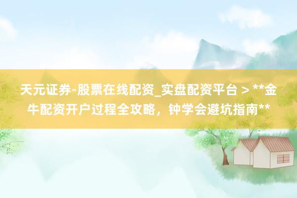 天元证券-股票在线配资_实盘配资平台 > **金牛配资开户过程全攻略，钟学会避坑指南**