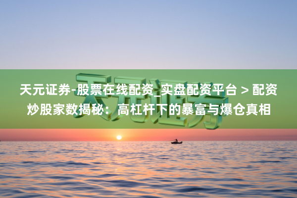天元证券-股票在线配资_实盘配资平台 > 配资炒股家数揭秘：高杠杆下的暴富与爆仓真相